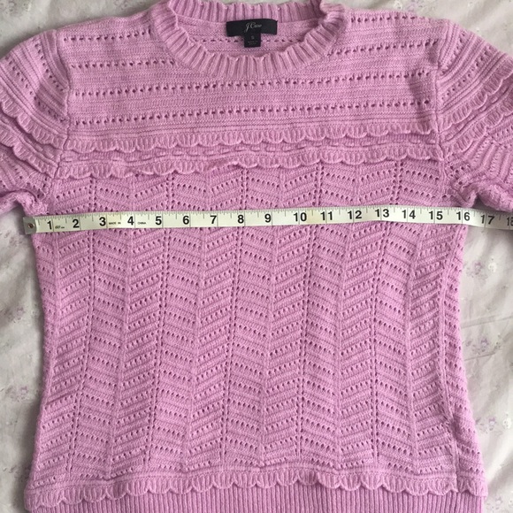 J. Crew Lilac Scallop Trimmed Sweater - Picture 4 of 11